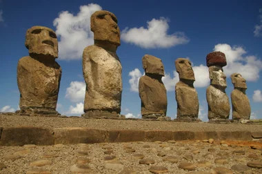 Row of moai at Ahu Tongariki, Easter Island