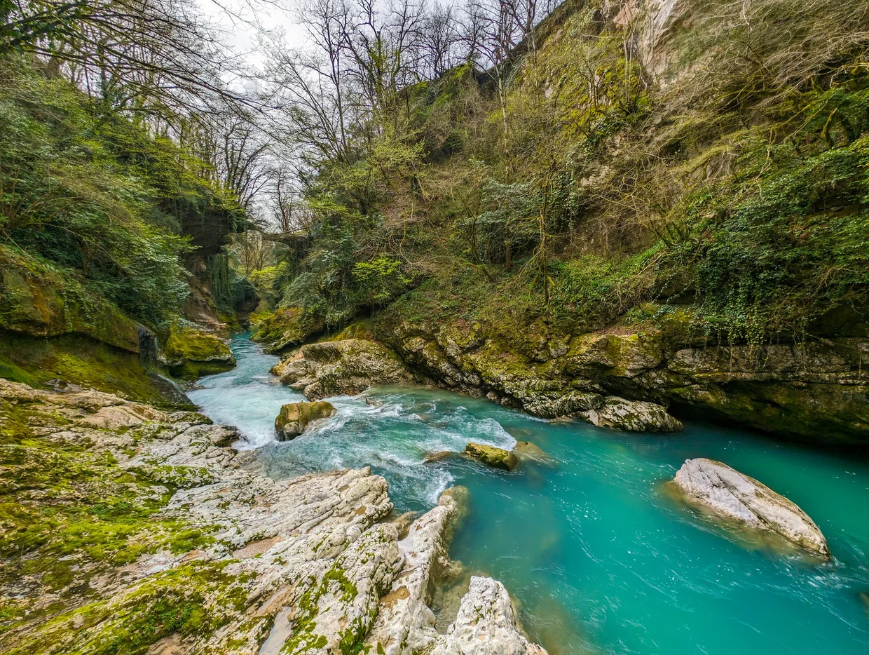 Martvili Canyon gorge from the trail