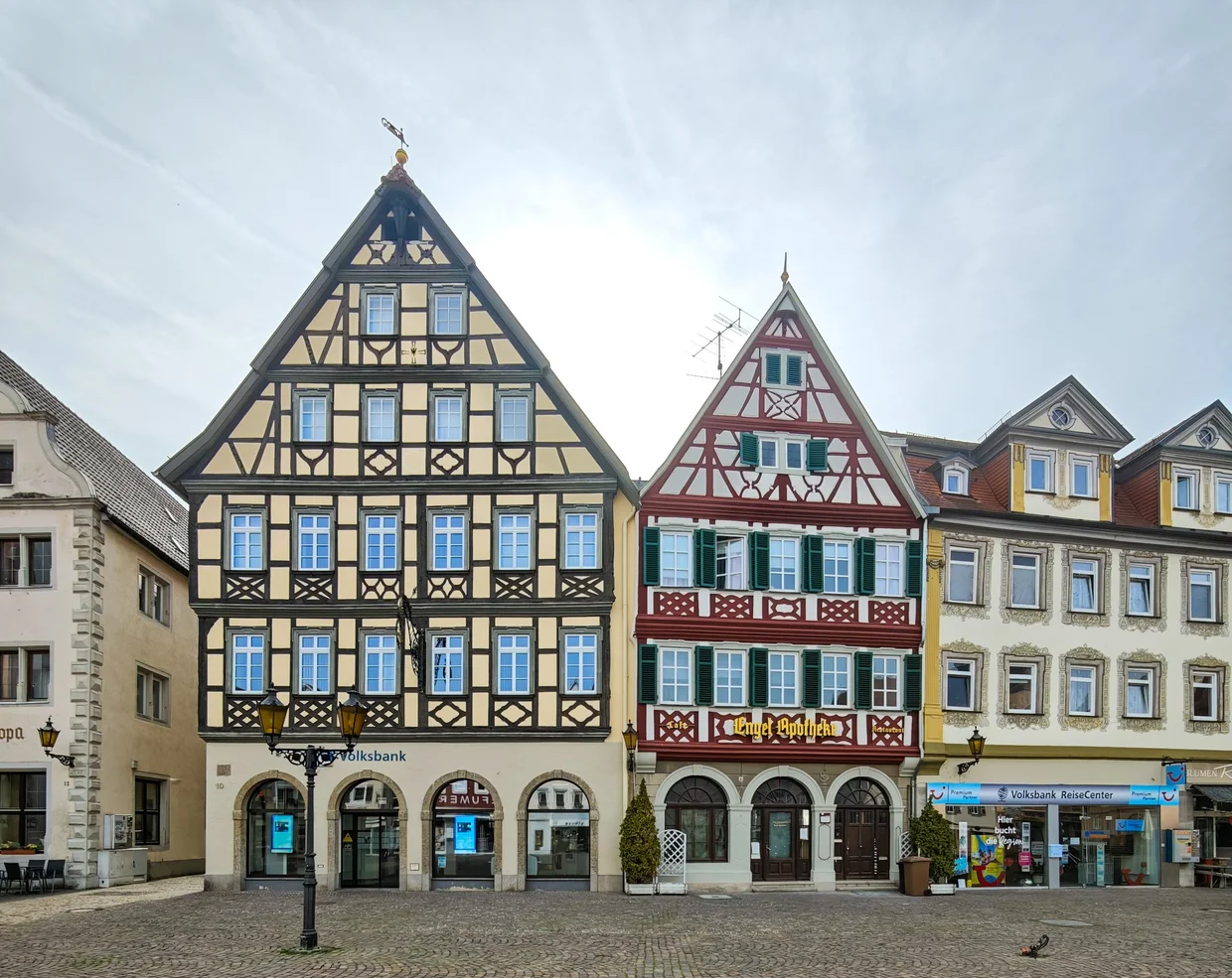 Half-timbered Burgerhauser on the Marktplatz