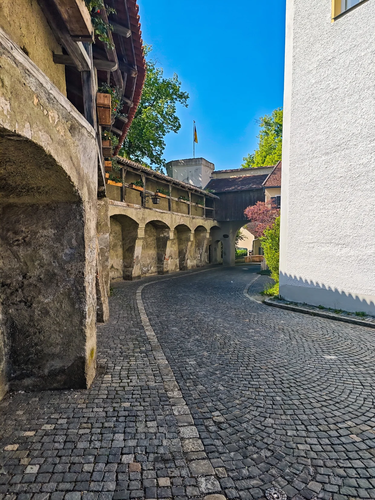 A back lane with timber-loft on stone foundations
