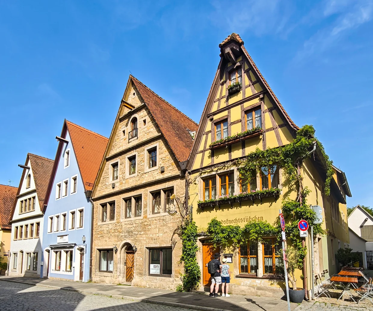 Hotel facade with ivy, Rothenburg