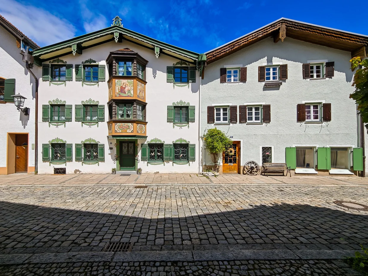 A painted-oriel townhouse in the old town