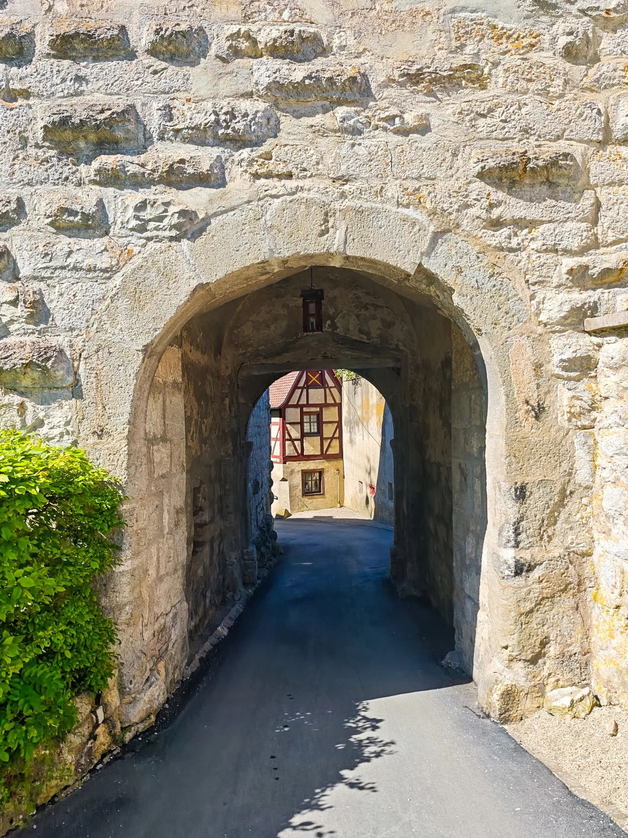 The castle from below: bastions, curtain wall, and the keep on top