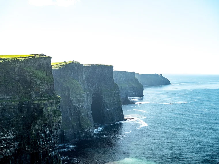 The Cliffs of Moher above the Atlantic in County Clare