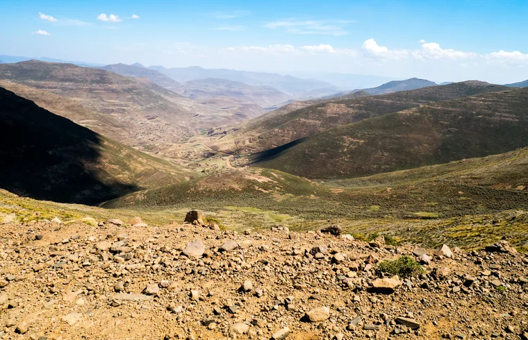 Mountain landscape in Lesotho