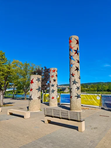 Schengen pillars at the tripoint