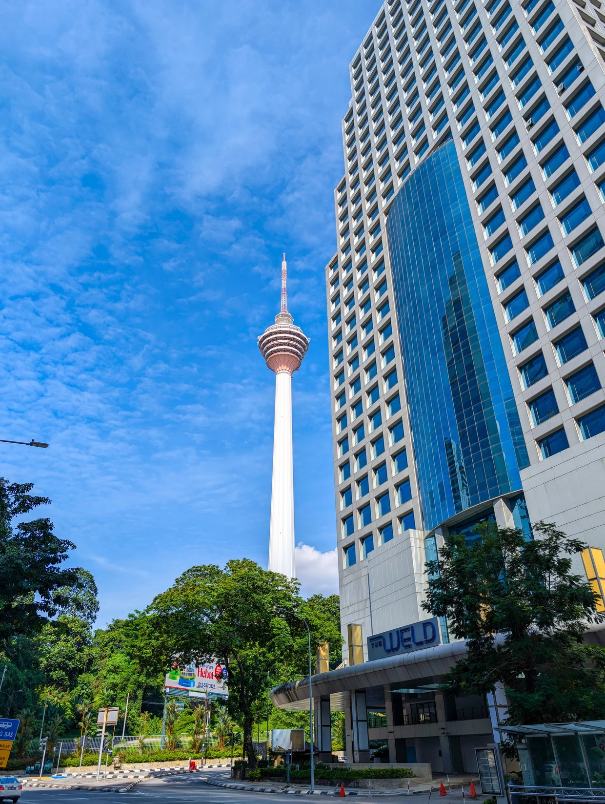 KL Tower, midday, the air shimmering