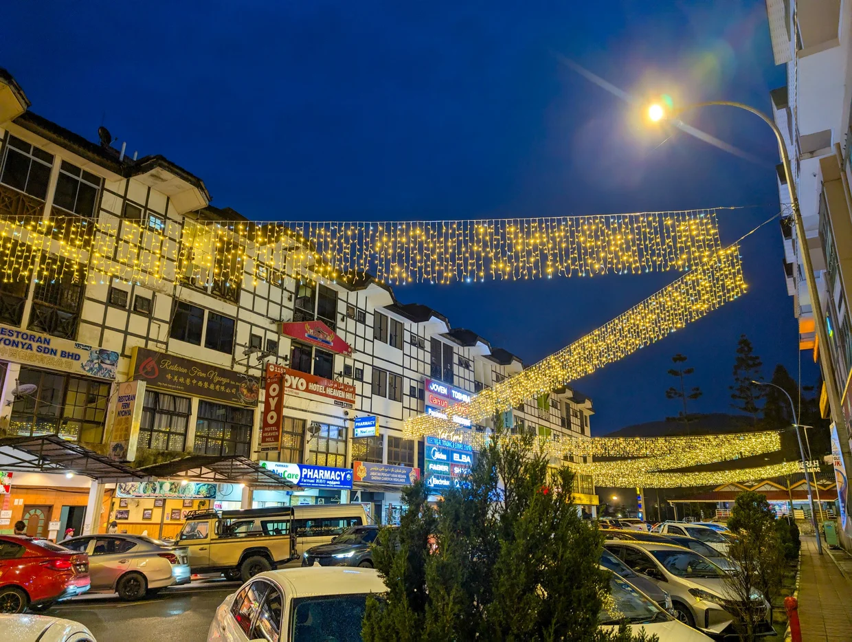 Christmas lights over Tanah Rata