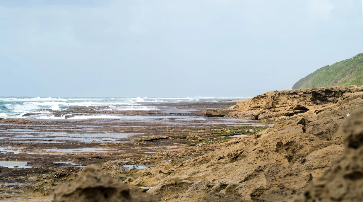 Rocky coastline along the KwaZulu-Natal coast