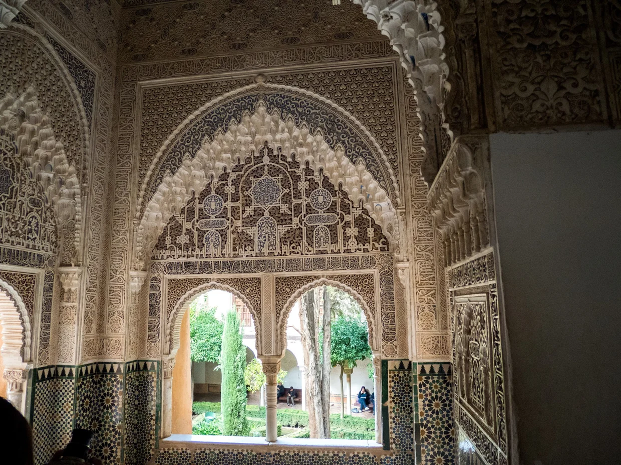 Intricate Nasrid Palace carvings