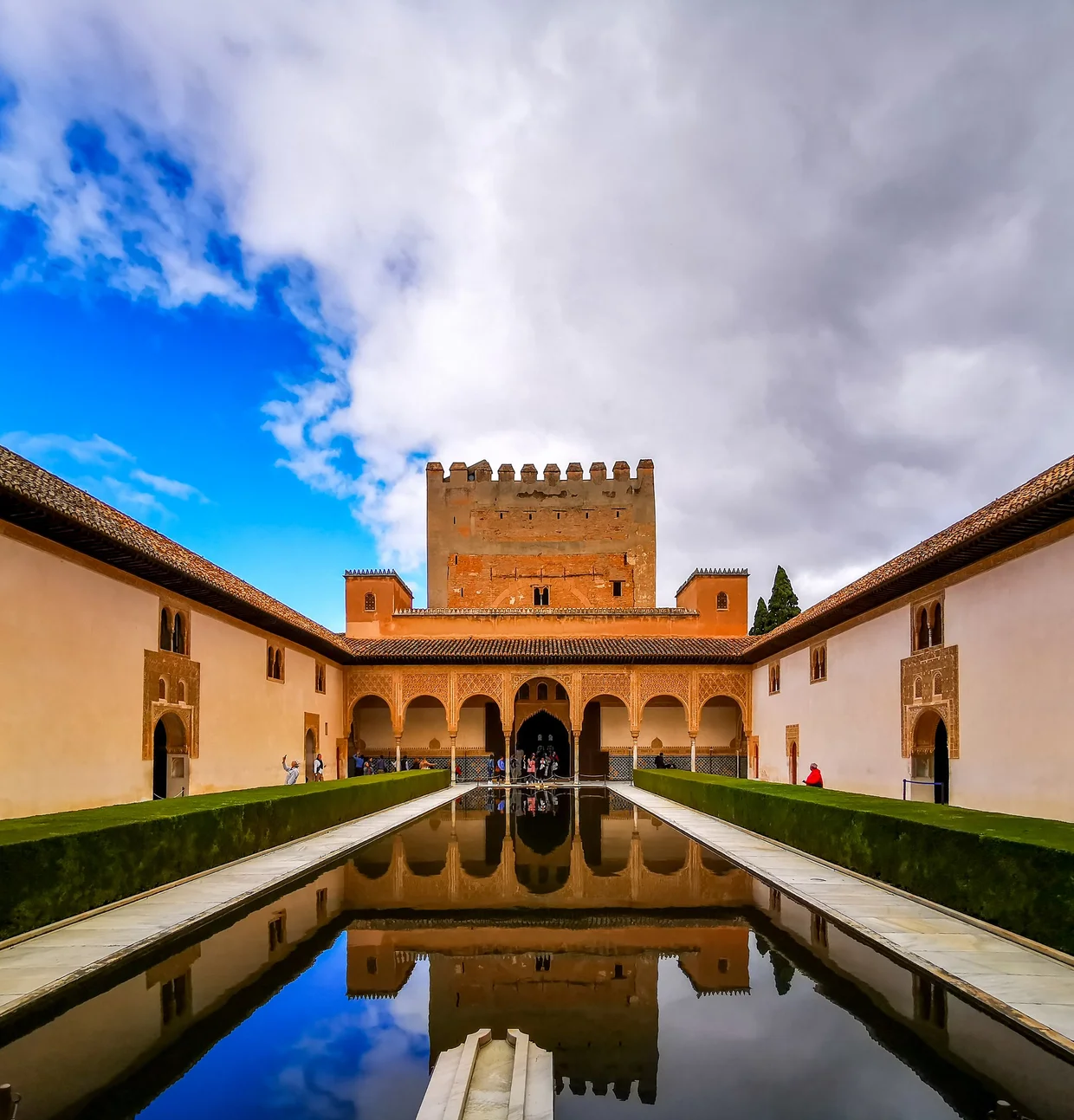 Court of the Myrtles in the Alhambra, the reflection is almost too perfect